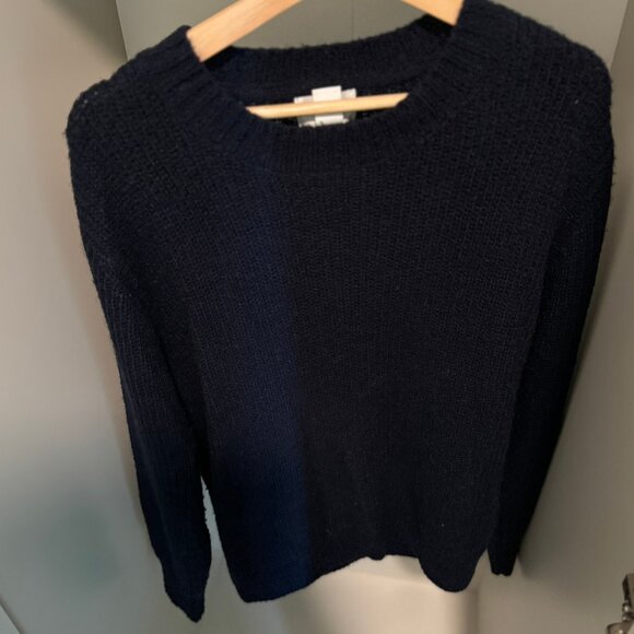 H&M Wool/Mohair Navy Crewneck Sweater - Medium - Picture 1 of 4